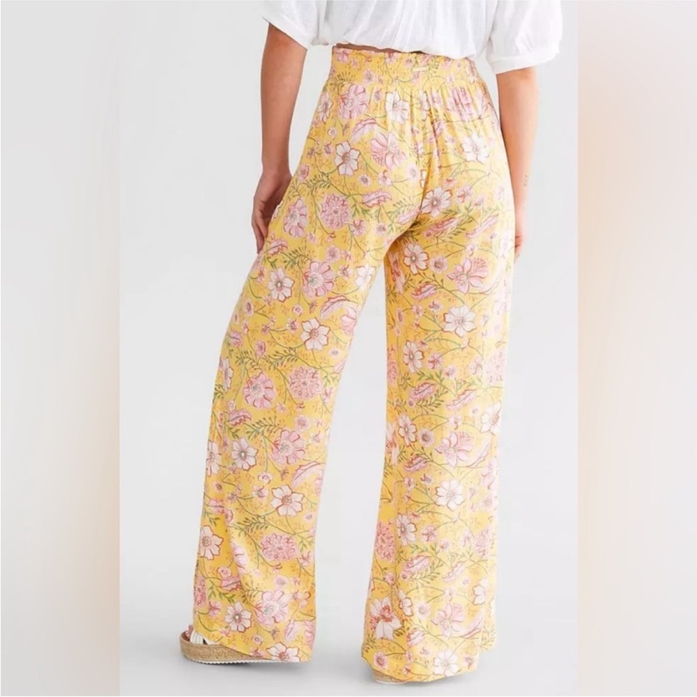 BILLABONG Split Spirit Pant Boho MEDIUM Floral Split Wide Leg High Waisted NWT - Picture 5 of 8